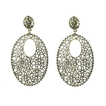 PENDIENTE FLAMENCA METAL CALADO