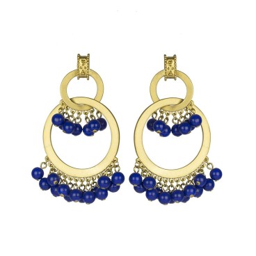 PENDIENTE DE METAL CON BOLAS