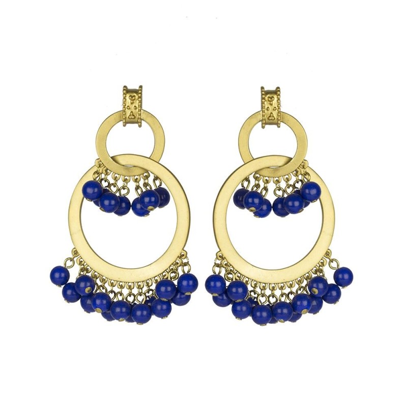 PENDIENTE DE METAL CON BOLAS PENDIENTE DE METAL CON BOLAS