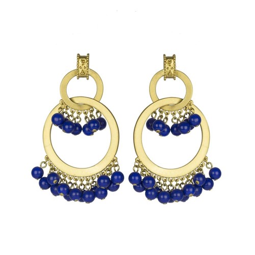 PENDIENTE DE METAL CON BOLAS