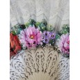 Abanico de Madera con puntilla