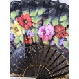 Abanico de Madera con puntilla