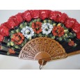 Abanico de Madera con puntilla
