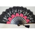 Abanico de Madera con puntilla
