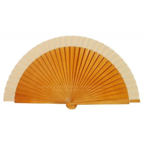 Abanico de madera liso 23cm