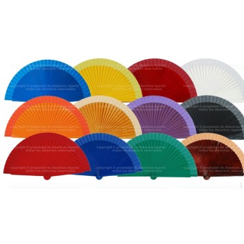 Abanico de madera liso