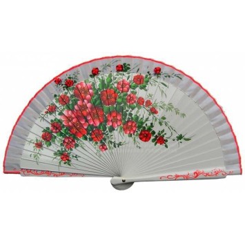 Abanico bolso flores 19CM
