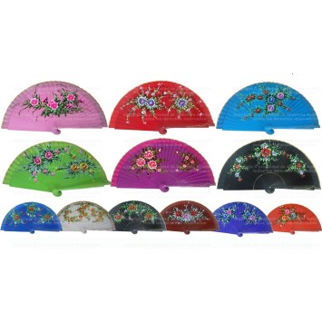 Abanico bolso flores 19CM