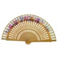 Abanico fiesta flores pintado 16CM