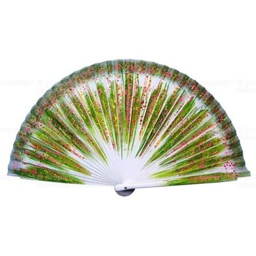 Abanico de madera pintado 23CM