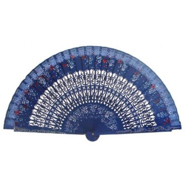Abanico de madera pintado 23CM