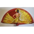 Abanico de madera pintado 21CM Abanico de madera pintado 21CM