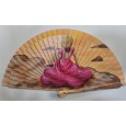 Abanico de madera pintado 21CM